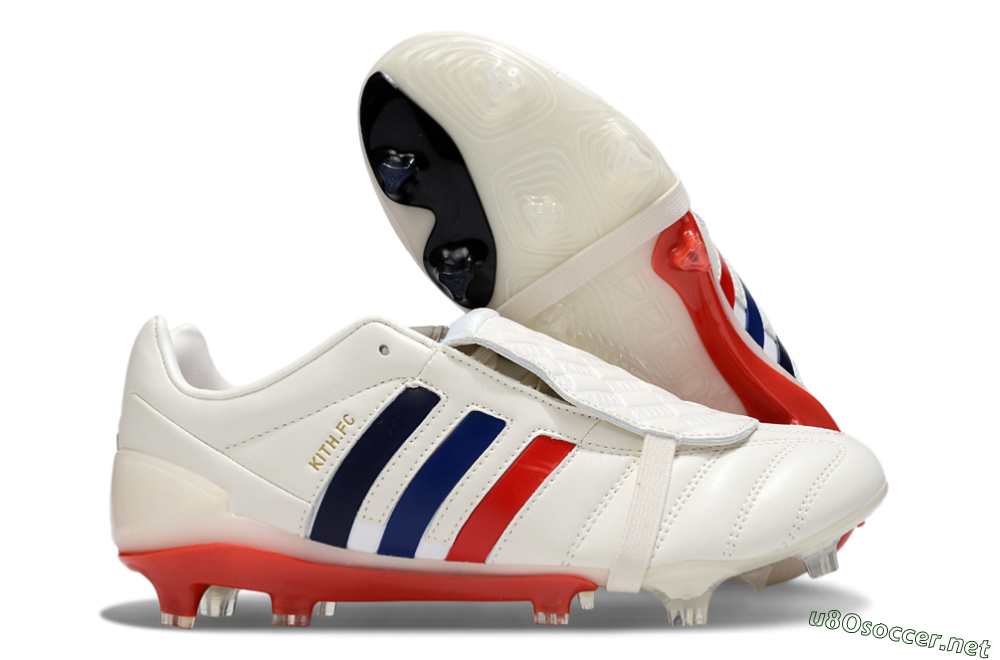Men's Kith x Adidas Predator Mania Foldover Tongue FG Football Boots - White/Red/Black 2