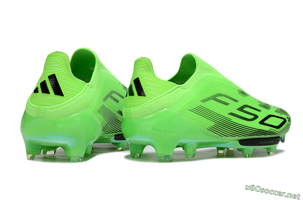 Men's Adidas F50+ Elite Lightstrike Pro Laceless FG Football Boots - Green/Black 6