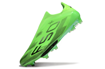 Men's Adidas F50+ Elite Lightstrike Pro Laceless FG Football Boots - Green/Black