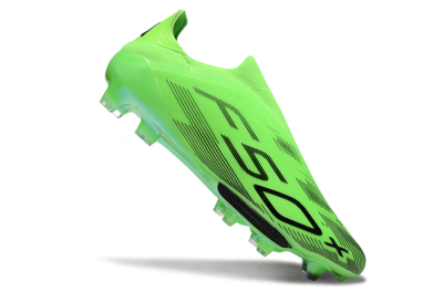 Men's Adidas F50+ Elite Lightstrike Pro Laceless FG Football Boots - Green/Black