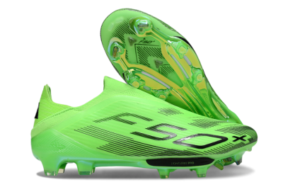 Men's Adidas F50+ Elite Lightstrike Pro Laceless FG Football Boots - Green/Black