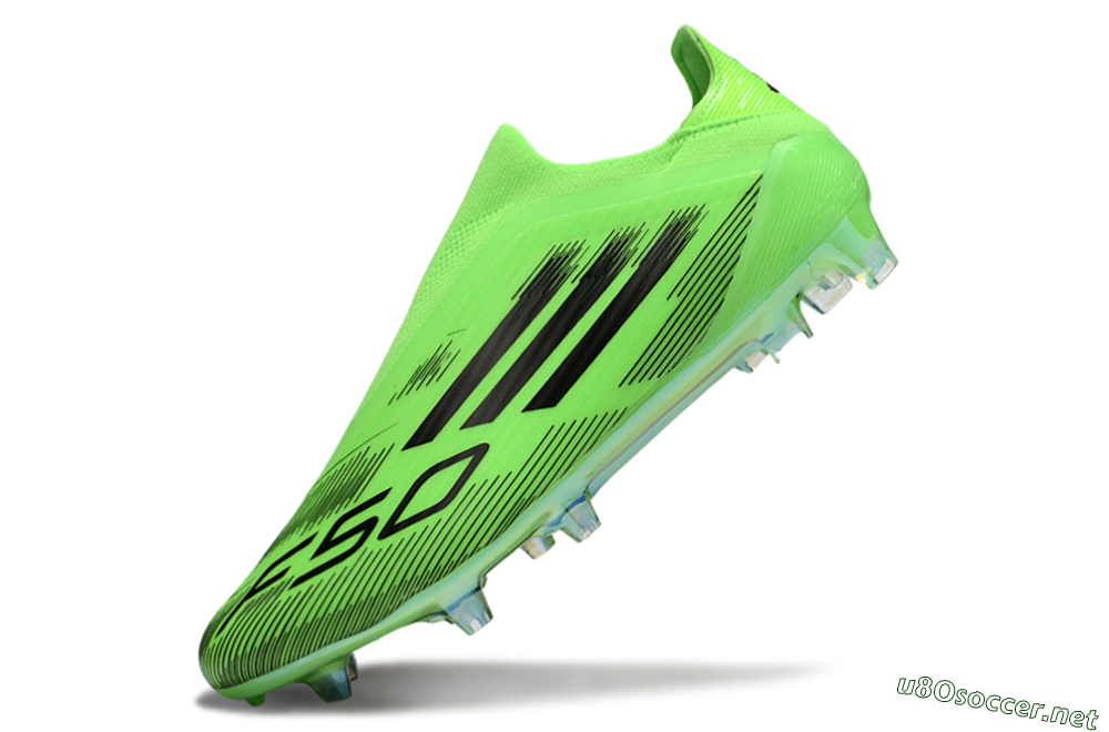 Men's Adidas F50 Elite Laceless FG Football Boots - Green/Black 5