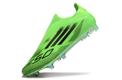 Men's Adidas F50 Elite Laceless FG Football Boots - Green/Black