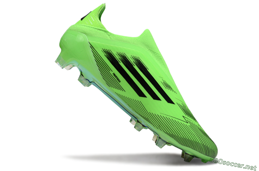 Men's Adidas F50 Elite Laceless FG Football Boots - Green/Black 4