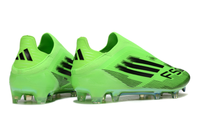 Men's Adidas F50 Elite Laceless FG Football Boots - Green/Black