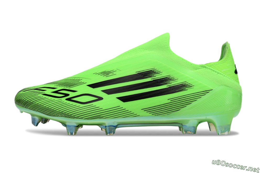Men's Adidas F50 Elite Laceless FG Football Boots - Green/Black 0
