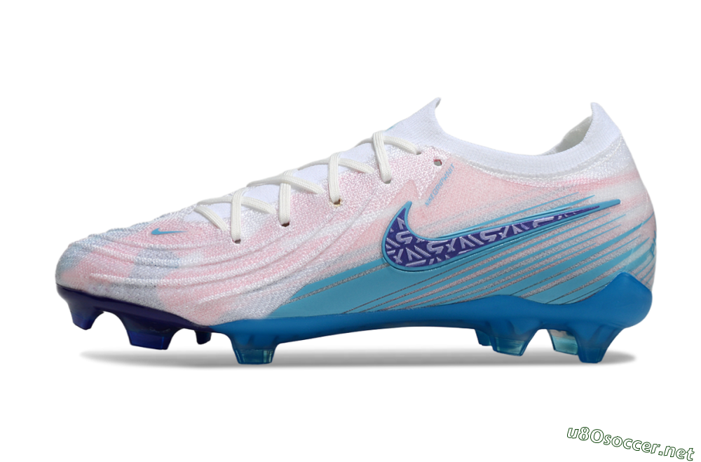 Men's Nike Phantom GX 2 Elite FG Football Boots - White/Pink/Blue 0