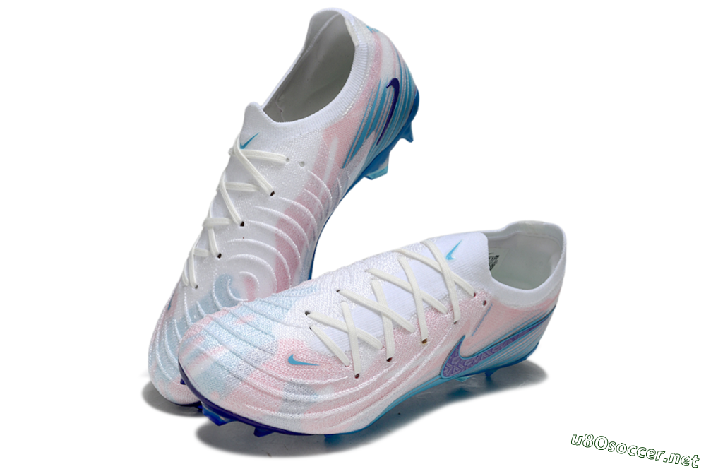 Men's Nike Phantom GX 2 Elite FG Football Boots - White/Pink/Blue 3
