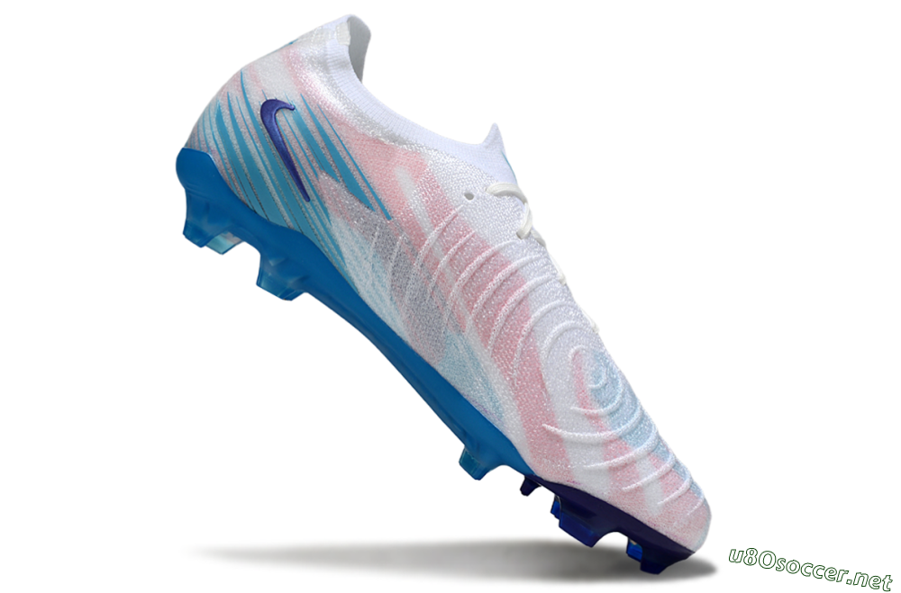 Men's Nike Phantom GX 2 Elite FG Football Boots - White/Pink/Blue 4
