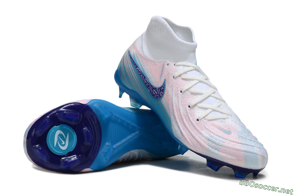 Men's Nike Phantom Luna Elite FG Football Boots - Pink/White/Blue 1