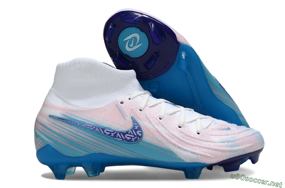 Men's Nike Phantom Luna Elite FG Football Boots - Pink/White/Blue 2