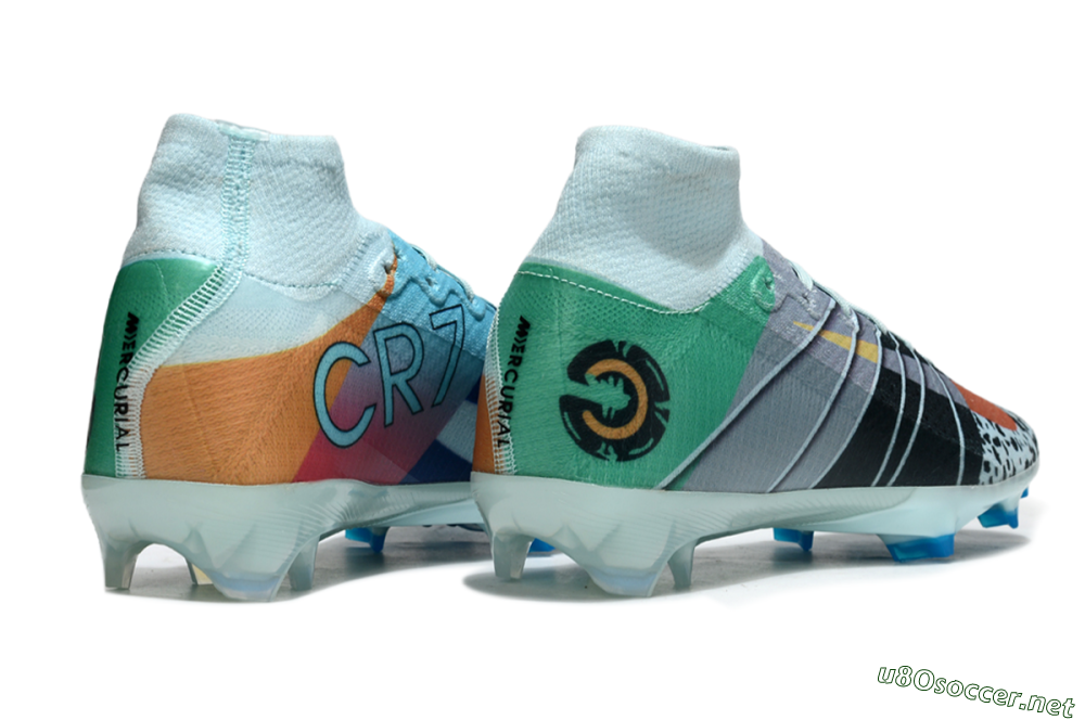 Unisex Nike Air Zoom Mercurial Superfly 10 Elite FG Football Boots - Blue/Red/Black 6