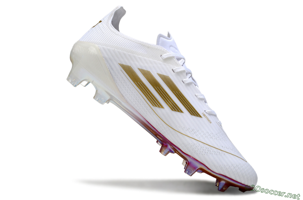 Men's Adidas F50 Pro FG Football Boots - White/Red/Gold 4