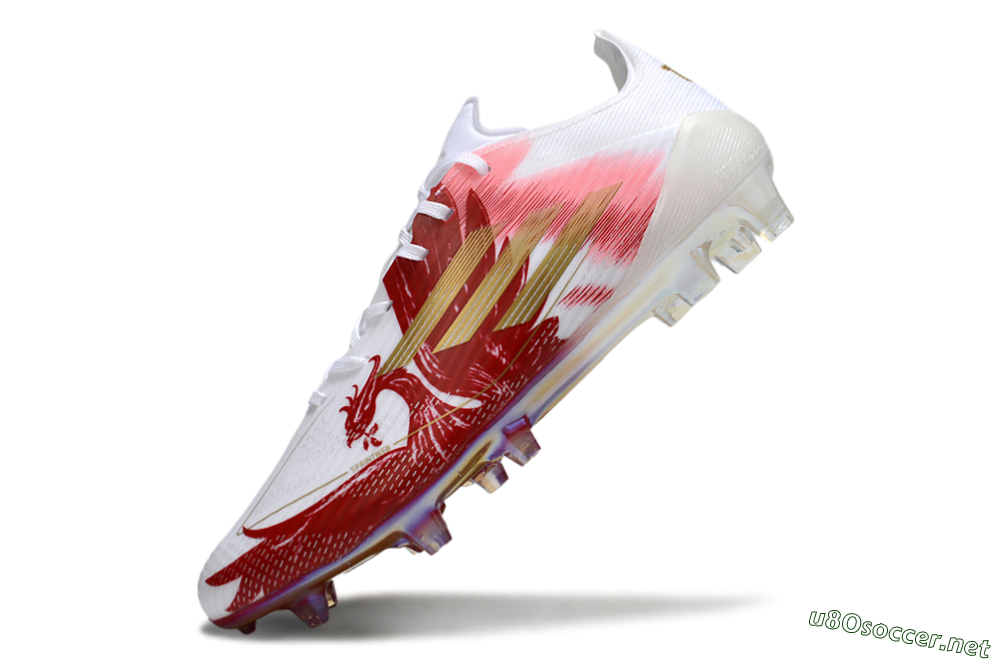 Men's Adidas F50 Pro FG Football Boots - White/Red/Gold 5