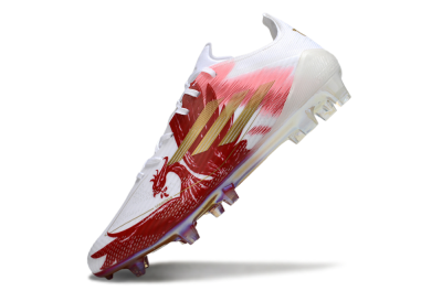 Men's Adidas F50 Pro FG Football Boots - White/Red/Gold