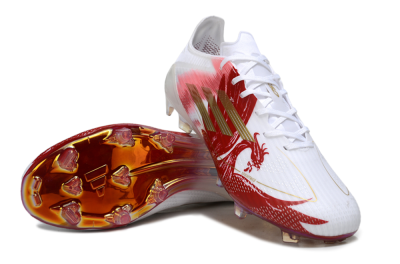 Men's Adidas F50 Pro FG Football Boots - White/Red/Gold