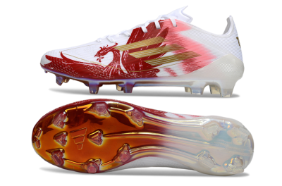 Men's Adidas F50 Pro FG Football Boots - White/Red/Gold
