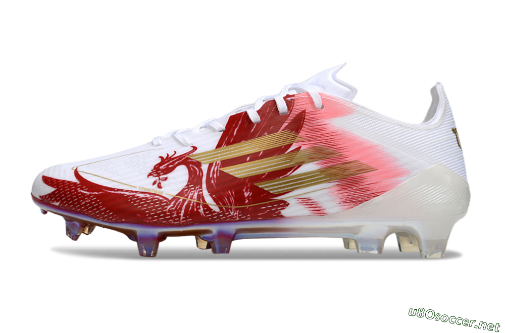 Men's Adidas F50 Pro FG Football Boots - White/Red/Gold 0