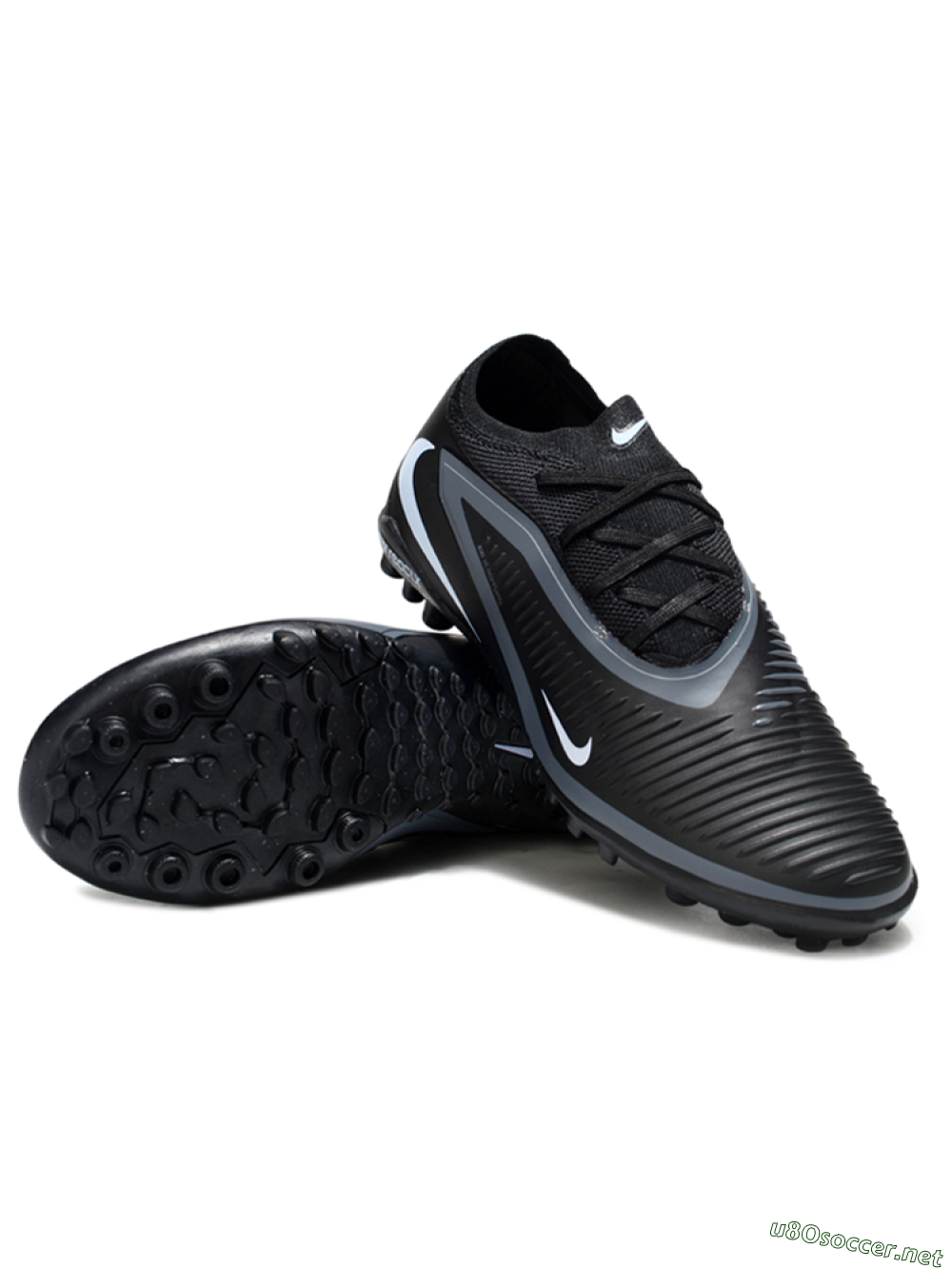 Unisex Nike Phantom 6 Low Elite TF Football Shoes - Black/Jade 3