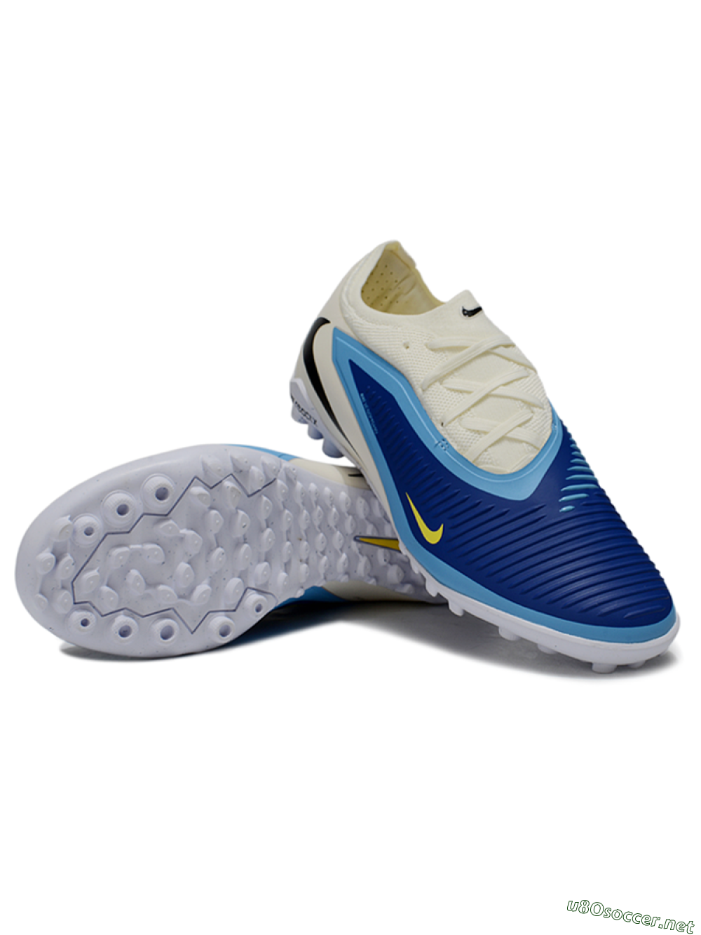 Unisex Nike Phantom 6 Low Elite TF Football Shoes - Blue/White/Black 3