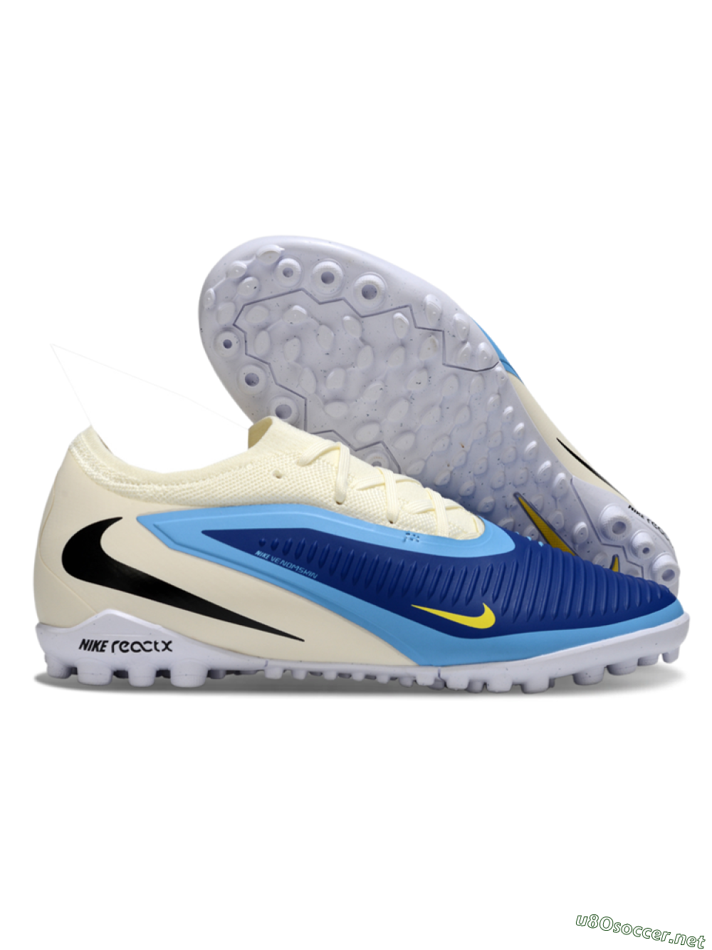 Unisex Nike Phantom 6 Low Elite TF Football Shoes - Blue/White/Black 2
