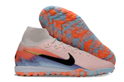 Unisex Nike Air Zoom Mercurial Superfly 10 Elite TF Football Shoes - Pink/Red/Blue