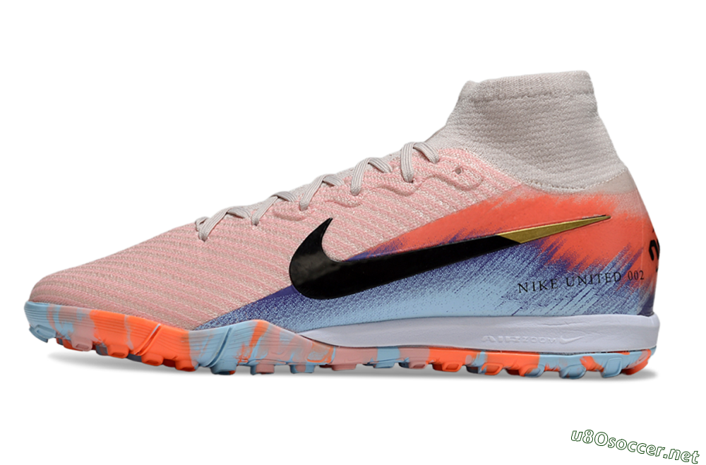 Unisex Nike Air Zoom Mercurial Superfly 10 Elite TF Football Shoes - Pink/Red/Blue 0