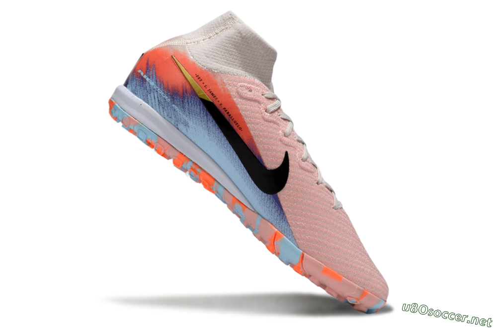 Unisex Nike Air Zoom Mercurial Superfly 10 Elite TF Football Shoes - Pink/Red/Blue 4