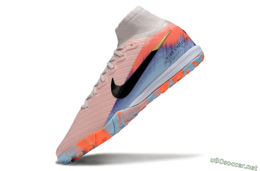 Unisex Nike Air Zoom Mercurial Superfly 10 Elite TF Football Shoes - Pink/Red/Blue 5