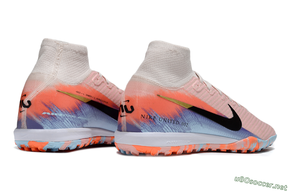 Unisex Nike Air Zoom Mercurial Superfly 10 Elite TF Football Shoes - Pink/Red/Blue 6