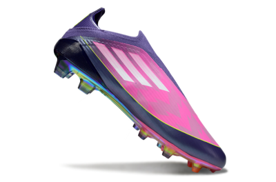 Unisex Adidas F50 Elite Laceless FG Football Boots - Pink/Purple/Yellow