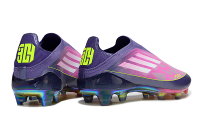 Unisex Adidas F50 Elite Laceless FG Football Boots - Pink/Purple/Yellow