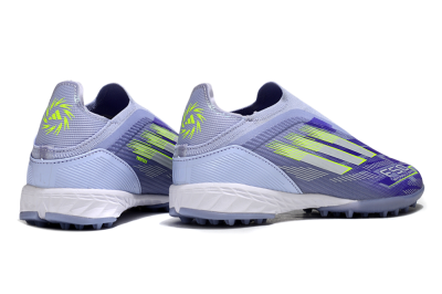 Unisex Adidas F50 Elite Laceless TF Football Shoes - Blue/Yellow/Silver