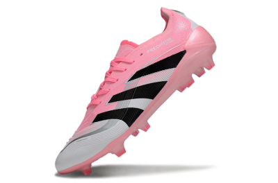 Unisex Adidas Predator 25 Elite FG Football Boots - Pink/White/Black