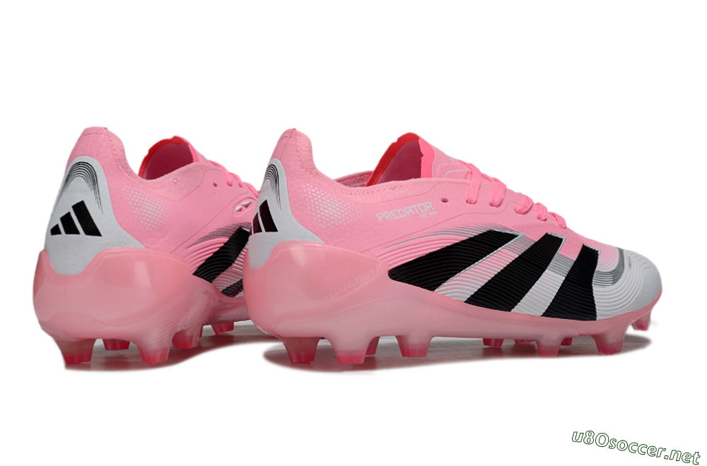 Unisex Adidas Predator 25 Elite FG Football Boots - Pink/White/Black 6