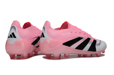 Unisex Adidas Predator 25 Elite FG Football Boots - Pink/White/Black