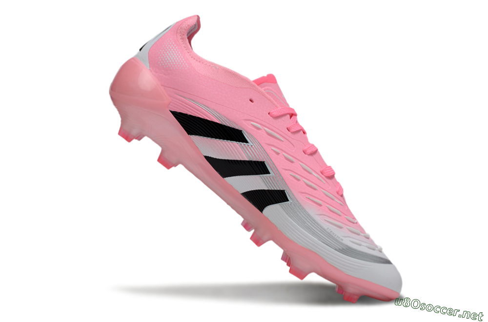 Unisex Adidas Predator 25 Elite FG Football Boots - Pink/White/Black 4