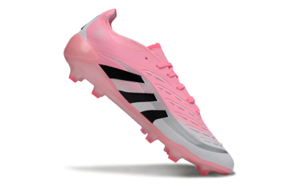 Unisex Adidas Predator 25 Elite FG Football Boots - Pink/White/Black