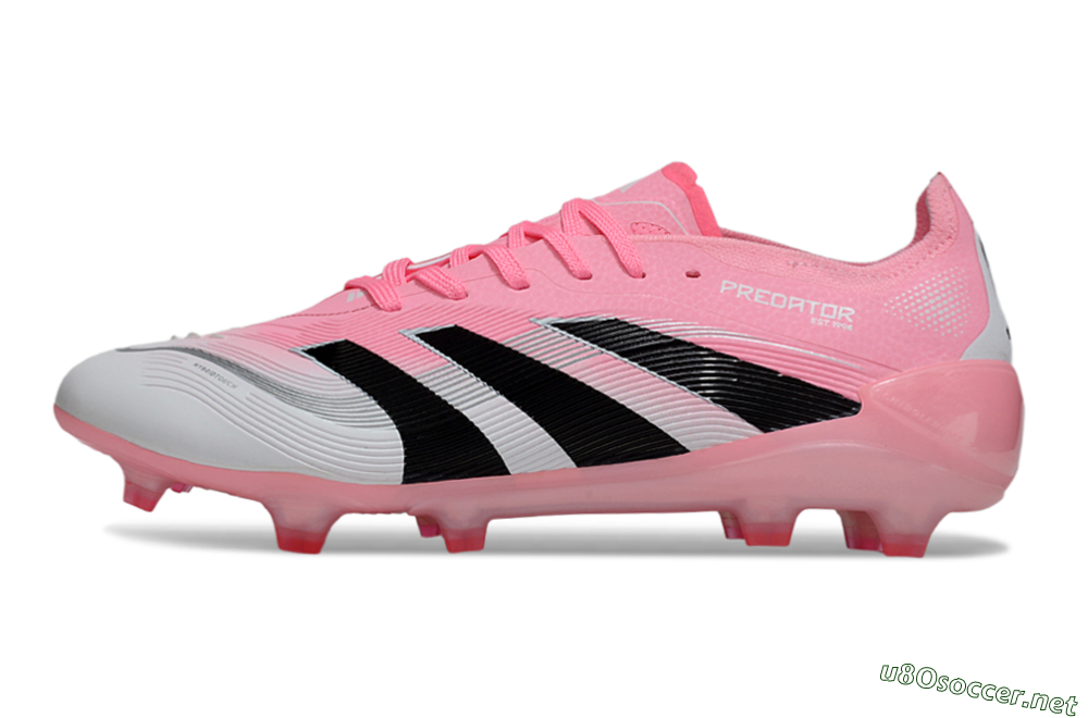 Unisex Adidas Predator 25 Elite FG Football Boots - Pink/White/Black 0