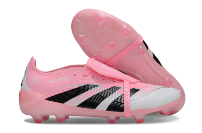 Unisex Adidas Predator 25 Foldover Tongue FG Football Boots - Pink/White/Black
