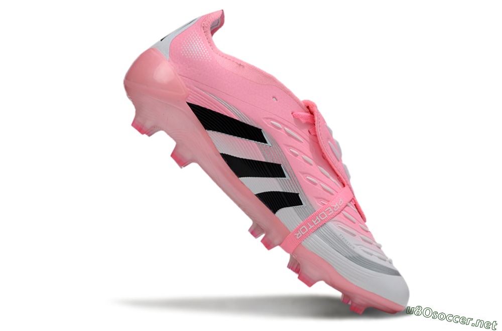 Unisex Adidas Predator 25 Foldover Tongue FG Football Boots - Pink/White/Black 4