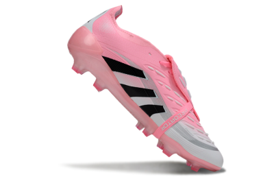 Unisex Adidas Predator 25 Foldover Tongue FG Football Boots - Pink/White/Black