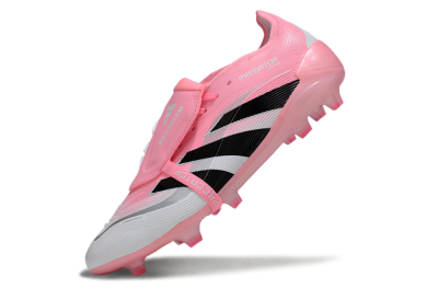 Unisex Adidas Predator 25 Foldover Tongue FG Football Boots - Pink/White/Black