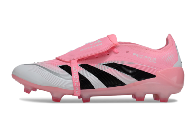 Unisex Adidas Predator 25 Foldover Tongue FG Football Boots - Pink/White/Black