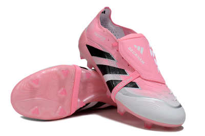 Unisex Adidas Predator 25 Foldover Tongue FG Football Boots - Pink/White/Black