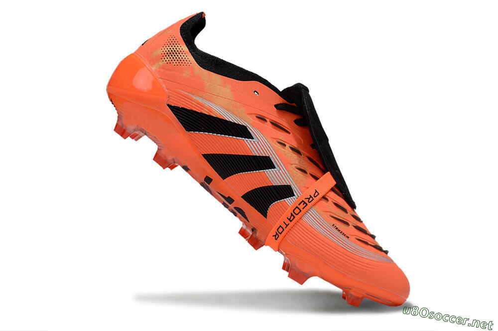 Unisex Adidas Predator 25 Foldover Tongue FG Football Boots - Red/Black/White 4