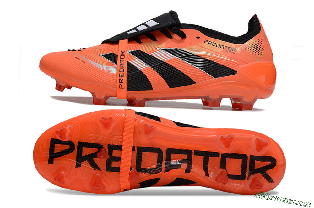 Unisex Adidas Predator 25 Foldover Tongue FG Football Boots - Red/Black/White 1