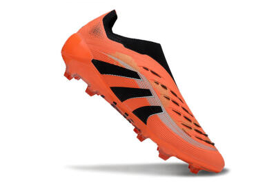 Unisex Adidas Predator 25 Elite Laceless FG Football Boots - Red/Black/White