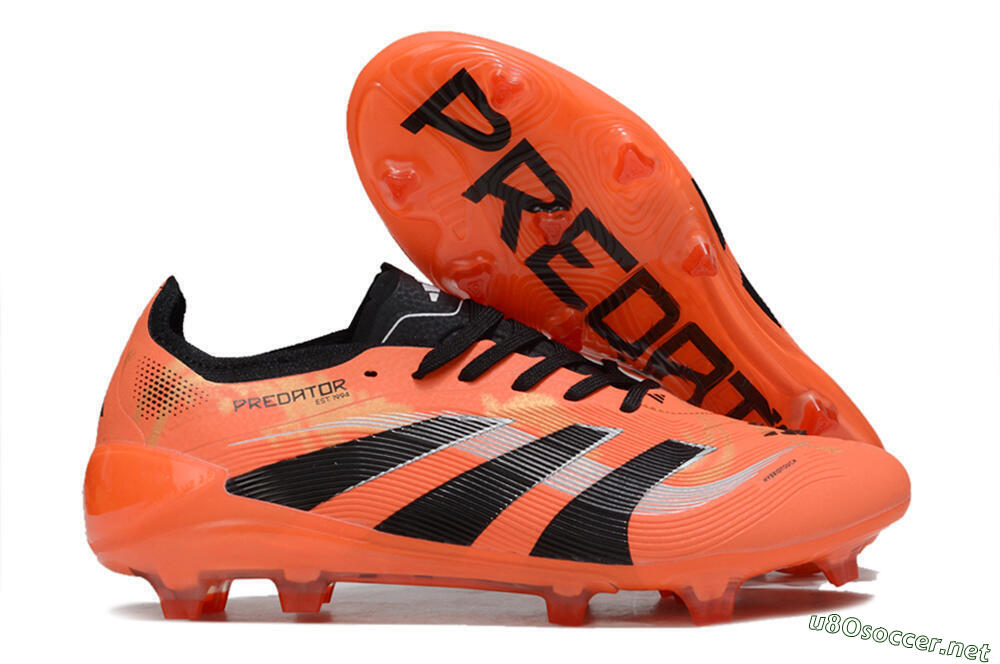 Unisex Adidas Predator 25 Elite FG Football Boots - Red/Black/White 2