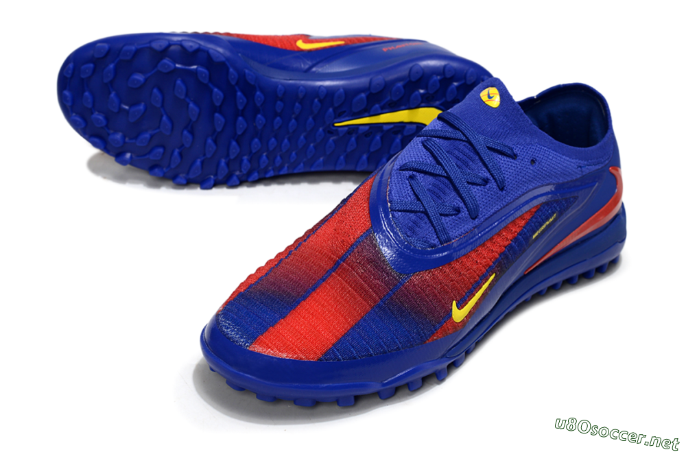 Men's Nike Phantom 6 Low Elite TF Football Shoes - Blue/Red/Yellow 3